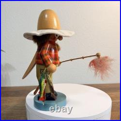 Steinbach Volkskunst S1251 Chubby Fly Fisherman Handmade Nutcracker Christmas Steinbach Volkskunst S1251 Chubby Fly Fisherman Handmade Nutcracker Christmas