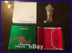 Sterling Silver Gorham Christmas Treasures 1987 87 Stocking Ornament & Box