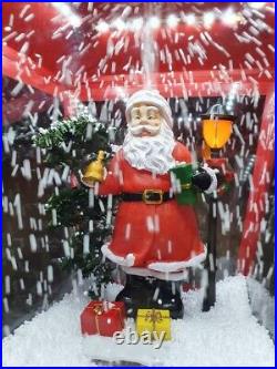 Street Lantern Christmas Decoration Musical Lamp Snowing Snow Globe 180cm Light