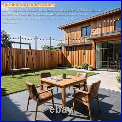 String Light Poles for Deck 10 Pack, Outside Retractable 2.8 FT 10 packs