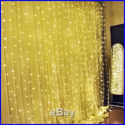 String Lights Curtain LED Warm White 9.8 Feet Indoor Outdoor Home Decor XMas