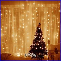 String Lights Curtain LED Warm White 9.8 Feet Indoor Outdoor Home Decor XMas
