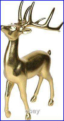 Studio Gold Reindeer Christmas Decoration Indoor Large Christmas Reindeer Decor