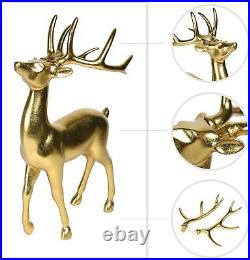 Studio Gold Reindeer Christmas Decoration Indoor Large Christmas Reindeer Decor
