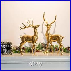 Studio Gold Reindeer Christmas Decoration Indoor Large Christmas Reindeer Decor