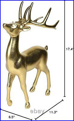 Studio Gold Reindeer Christmas Decoration Indoor Large Christmas Reindeer Decor