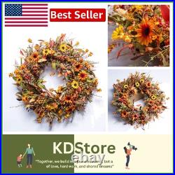 Stunning 24-Inch Fall Wreath for Front Door Perfect for Thanksgiving Decor