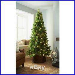 Stunning 7 foot Tall Pre-Lit Deluxe Sherwood Christmas Green Tree-240 LED LIghts