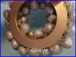 Stunning PIER1 EASTER SPRING GOLD CAPIZ FLORAL EGG GLAMOUR Wreath Sold Out