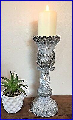 Stunning Tall Rustic Stag Head Candle Holder Candlestick Nordic Style 30cm High