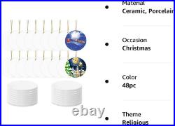 Sublimation Ceramic Ornaments Sublimation Ornament Blanks Bulk Ceramic Discs Orn