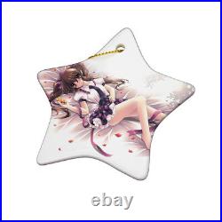Sublimation Star Christmas Decoration 3 Blank Ceramic Hanging / Baubles Tree