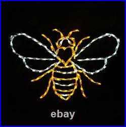 Summer Spring Garden Art Decorations LED Lighted Honey Bee Wireframe NEW