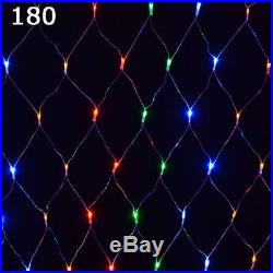 Super Bright 180 LED Multicoloured Christmas Net Lights 8 Mode Indoor Outdoor