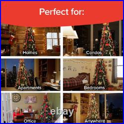 Superstar Santa Pop-Up Christmas Tree, 7FT, Pre-Lit With 200 LED Lights, as SEEN o