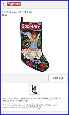Supreme Christmas Stocking FW20 Confirmed Order FREE 2-DAY SHIP