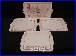 Susan Branch Set Of Four Holiday 2003 Cookie Cake Tray 122503