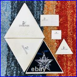 Swarovski 2001 Christmas Snowflake Star Lead Ornament Crystal Annual Box
