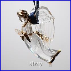 Swarovski Crystal Memories 2000 Angel Ornament Hands Up Gold Trim COA, Box Gift