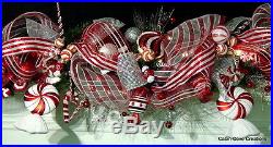 Sweet Treat Mantel Garland Christmas decorated prelit red white Candylan