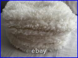 TAHARI 22 White Faux Fur Shearling Set of 4 Christmas Stockings Holiday Xmas