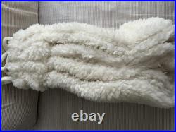 TAHARI 22 White Faux Fur Shearling Set of 4 Christmas Stockings Holiday Xmas