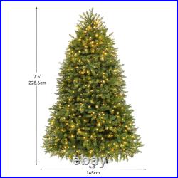 TAUS 6ft 7.5ft Prelit Artificial Christmas Tree with 2 Light Color & 8 to 11 Modes