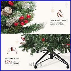 TAUS 9FT Pre-Lit Frosted Pine Artificial Christmas Tree with2058 Tips 900 Lights