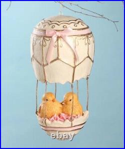 TJ5297 Bethany Lowe Chicks Hot Air Balloon Ride Spring Easter Hanging Decoration