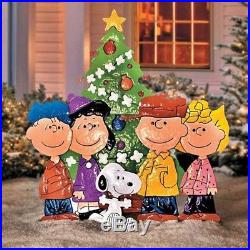 TV Peanuts Gang Special Lonely Christmas Tree Hammered Metal Yard Outdoor Decor