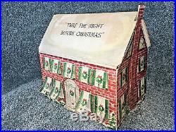 TWAS THE NIGHT BEFORE CHRISTMAS Countdown ADVENT CALENDAR Vintage TABLETOP HOUSE
