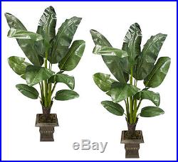 TWO 5' Banana Artificial Tropical Tree Silk Plant 625