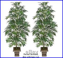 TWO 7′ Bamboo Palm Artificial Trees Silk Plants 171