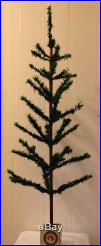 TWO TONE GOOSE FEATHER TRADITIONAL VINTAGE ANTIQUE CHRISTMAS TREE
