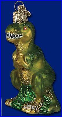 T Rex Dinosaur Glass Old World Christmas Ornament Decoration 12368 FREE BOX