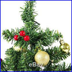 Table Top Decorated Christmas Tree Battery Operated Small Lighted Xmas Tree 22