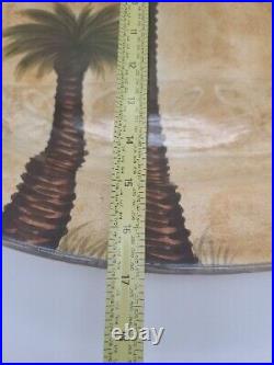 Tabletops Unlimited Bellagio Large Platter Dish Palm Tree Hand Painted