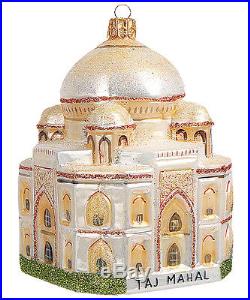 Taj Mahal India Polish Mouth Blown Glass Christmas Ornament Decoration New