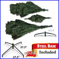 Tall Artificial Christmas Tree 7.5' Full Spruce w Steel Base and 2514 Branch Tip