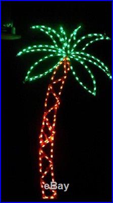 Tall Beach Palm Tree Holiday Outdoor LED Lighted Decoration Steel Wireframe