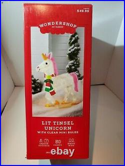 Target Wondershop Tinsel Lit Unicorn Outdoor Christmas Decoration New In Box