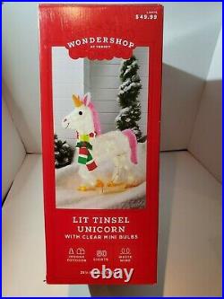 Target Wondershop Tinsel Lit Unicorn Outdoor Christmas Decoration New In Box