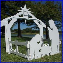 Teak Isle Christmas Outdoor Nativity Set, Yard Scene, Large