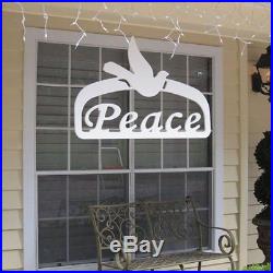 Teak Isle Christmas Outdoor Peace Sign Decoration Large