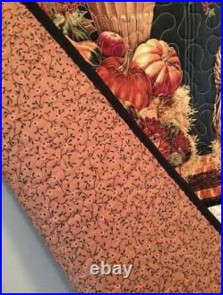 Thanksgiving Door Decor Quilted Autumn Wall Hanging or Table Runner