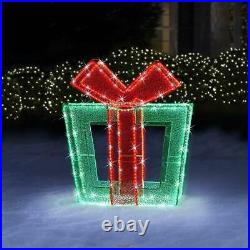The 4′ Star Bright Twinkling Christmas Lights LED Present lawn ornament