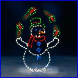 The 5 Foot Animated Juggling Snowman Outdoor Lawn Christmas Decoration Lighted