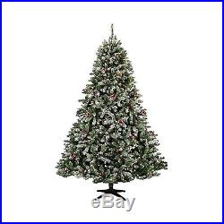 The Christmas Workshop 200 LED Pre Lit Frosted Berry Christmas Tree Warm Wh