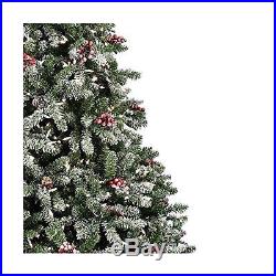 The Christmas Workshop 200 LED Pre Lit Frosted Berry Christmas Tree Warm Wh