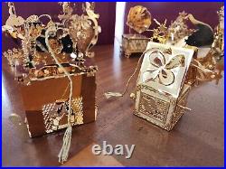 The Danbury Mint 1997 Gold Christmas Ornament Collection Complete Set